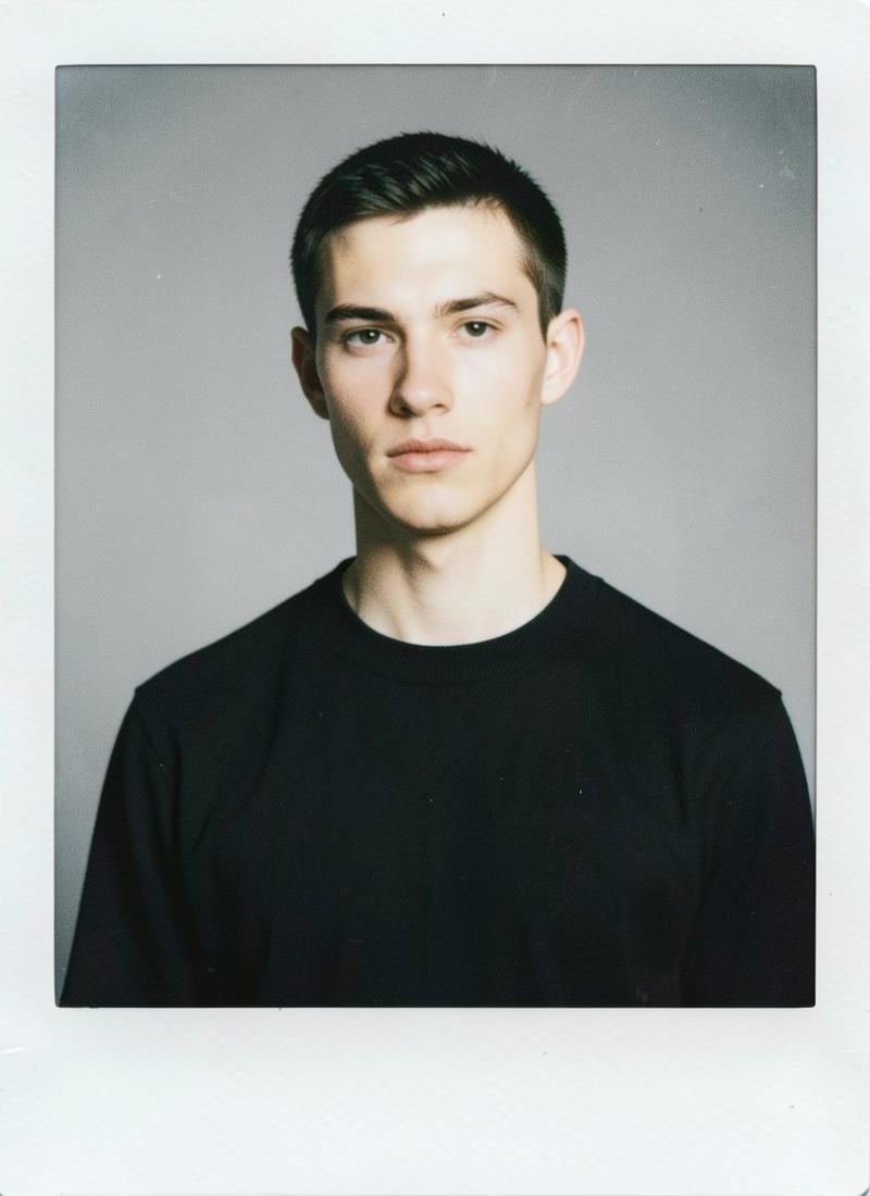 Polaroid av modellen Elias Vinter